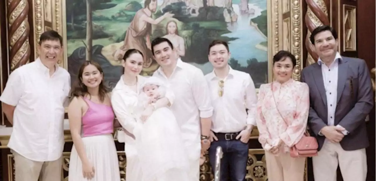 LOOK: Vilma Santos, Edu Manzano reunite at grandchild Rosie’s baptism