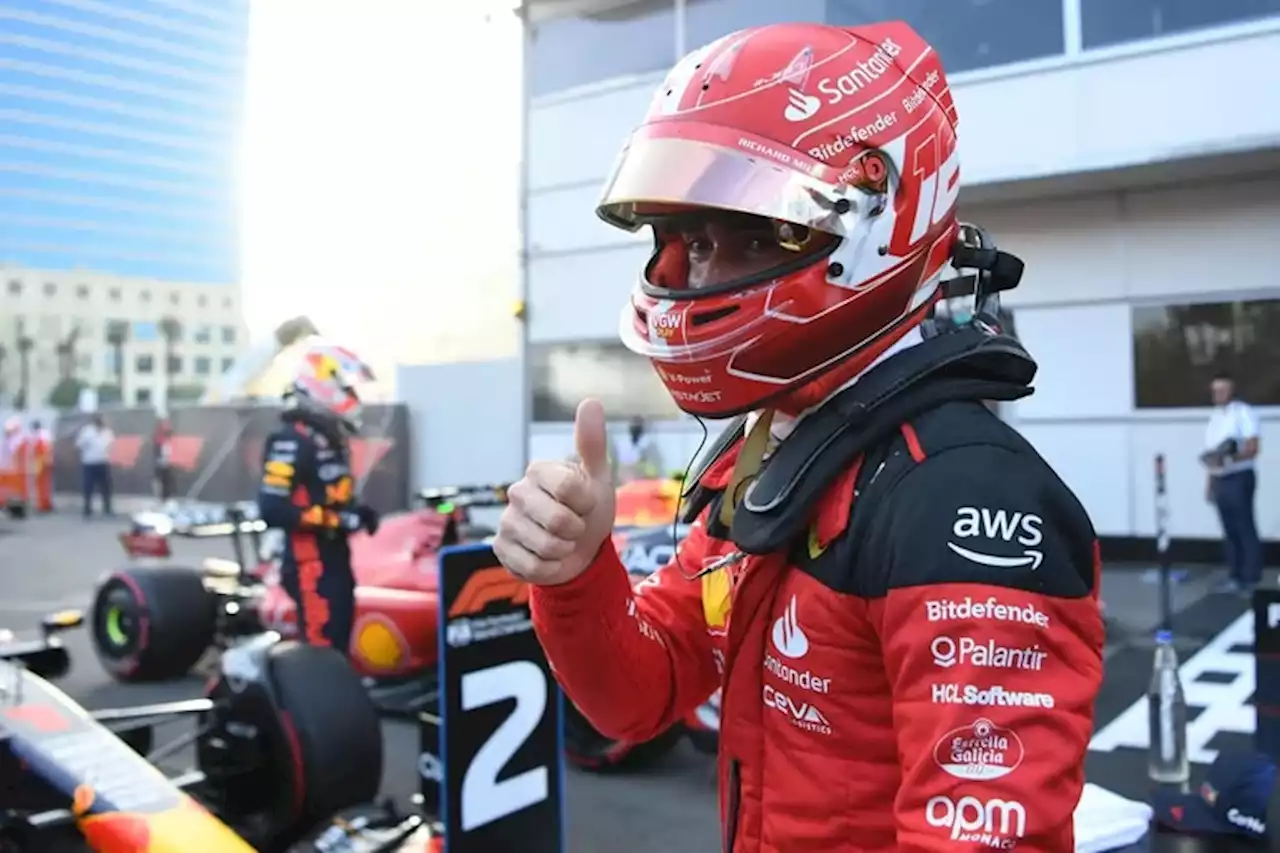 Charles Leclerc hizo su tercera pole consecutiva en Azerbaiyán y le dio una alegría a Ferrari