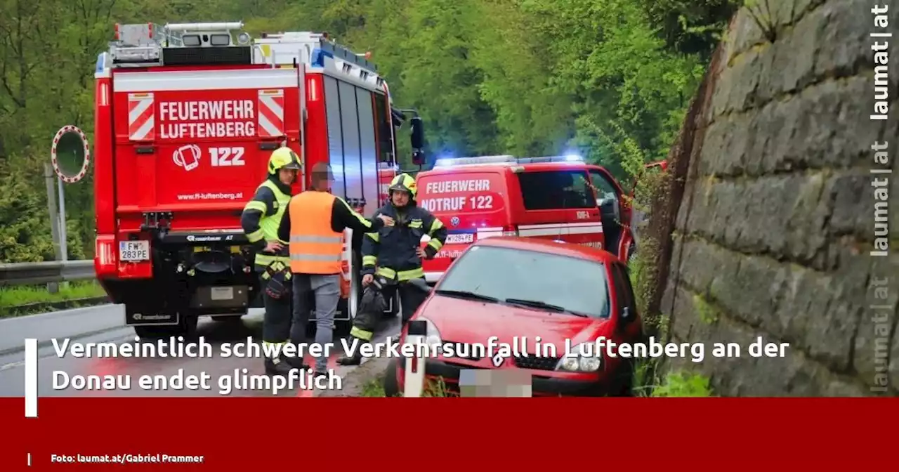 Vermeintlich schwerer Verkehrsunfall in Luftenberg an der Donau endet glimpflich | laumat|at