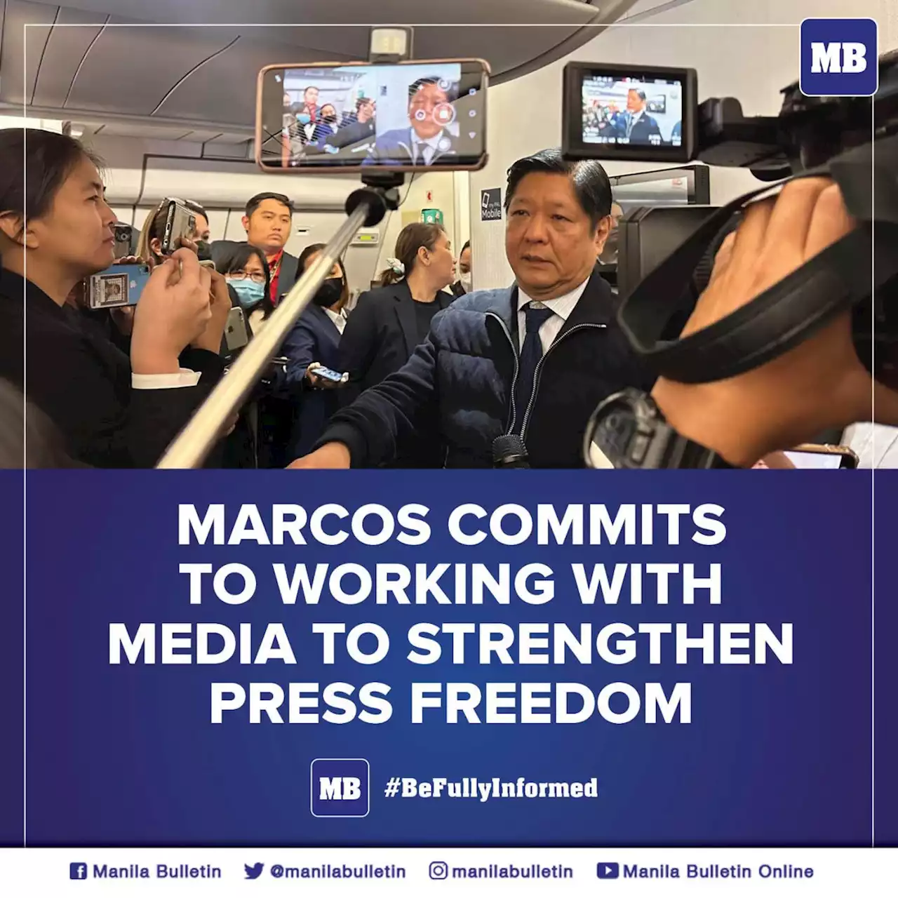 Marcos commits to working with media to strengthen press freedom