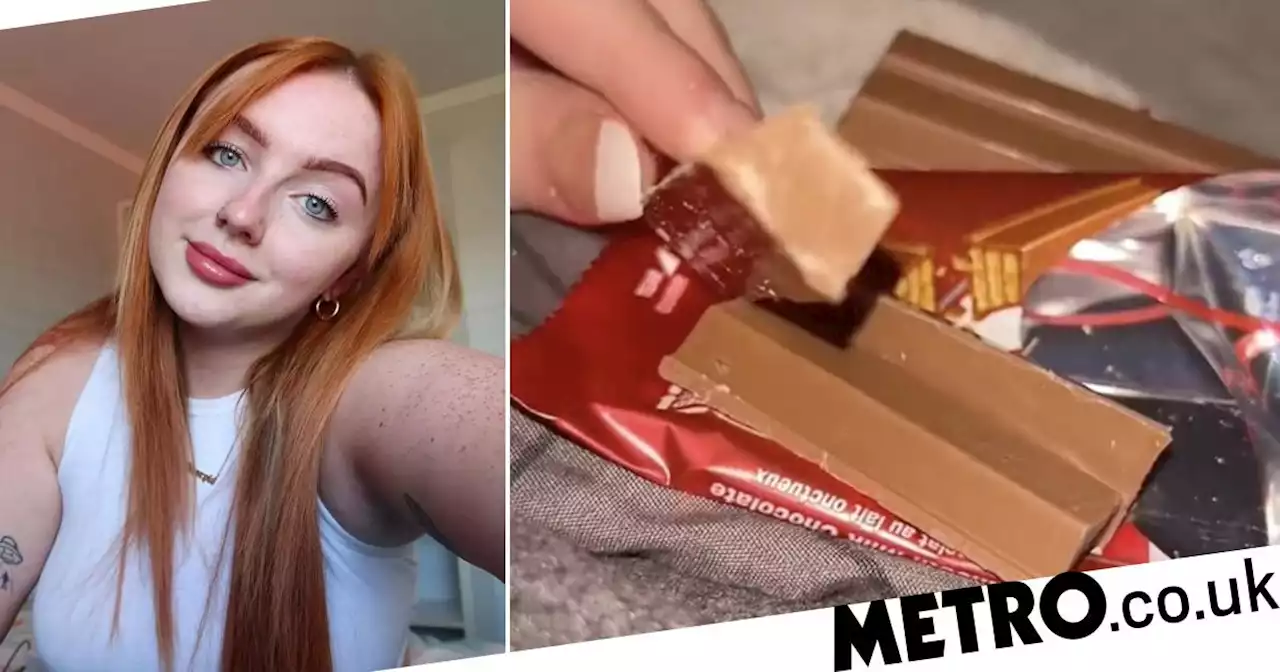 Woman bites into KitKat and finds there's no wafer, just solid chocolate