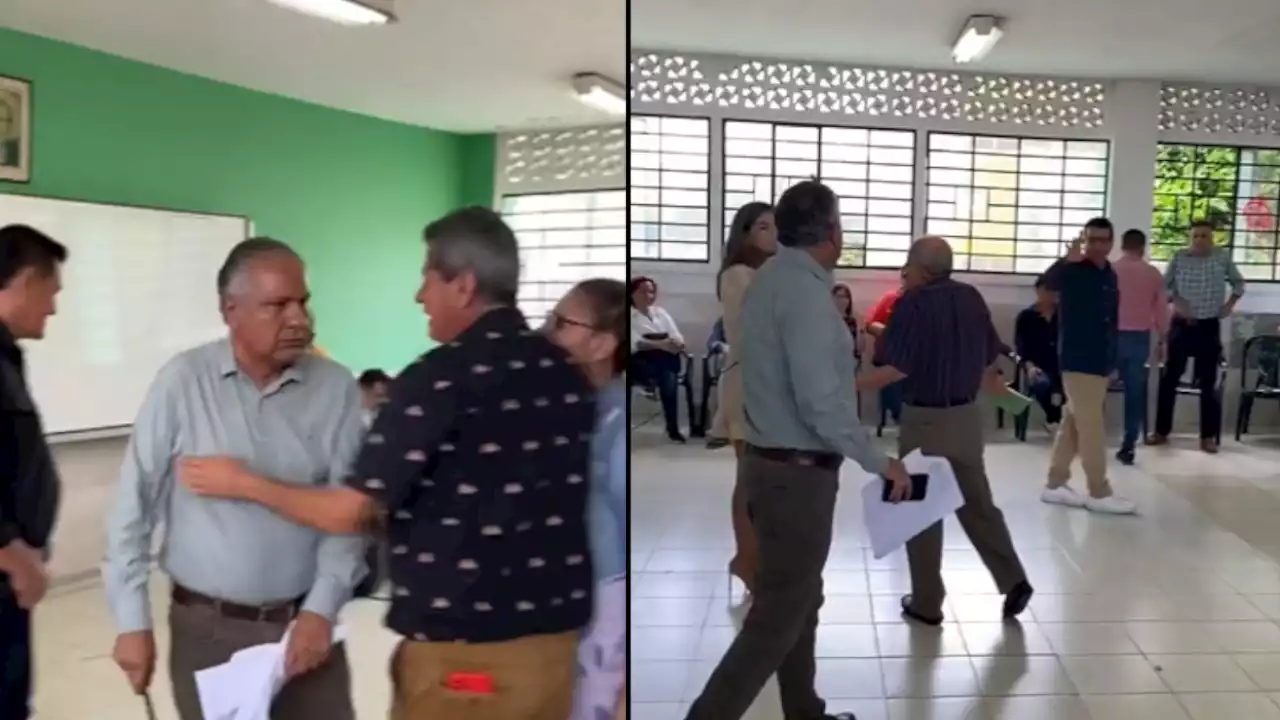 Video. Como un par de niños: concejales casi se agarran a golpes frente a estudiantes de un colegio en Bucaramanga