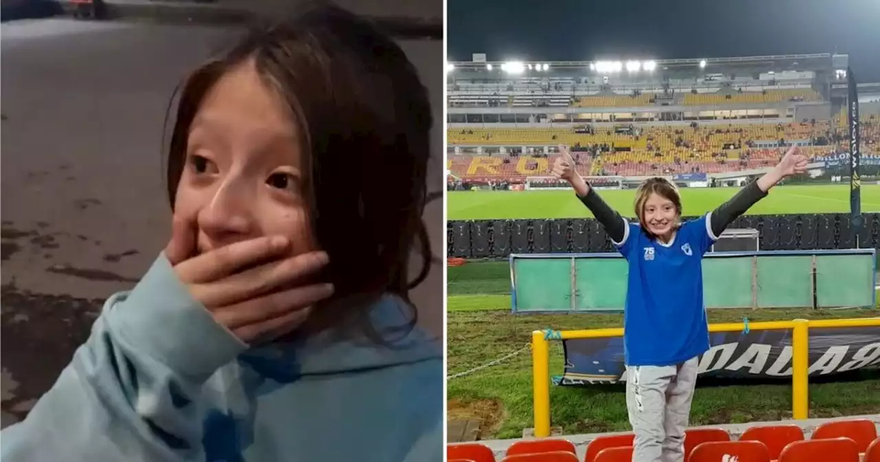 Partido Millonarios vs. América: emotiva reacción de una niña al enterarse que iría a El Campín