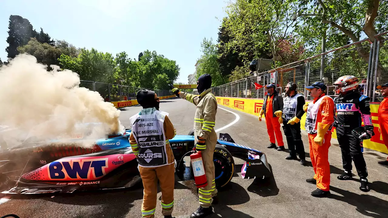 F1 (Azerbaïdjan): voiture en flammes, crash en qualifs… Le début de week-end cauchemardesque de Gasly avec Alpine