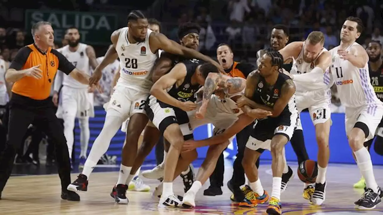 Real Madrid - Partizan: monumental pelea al final del partido