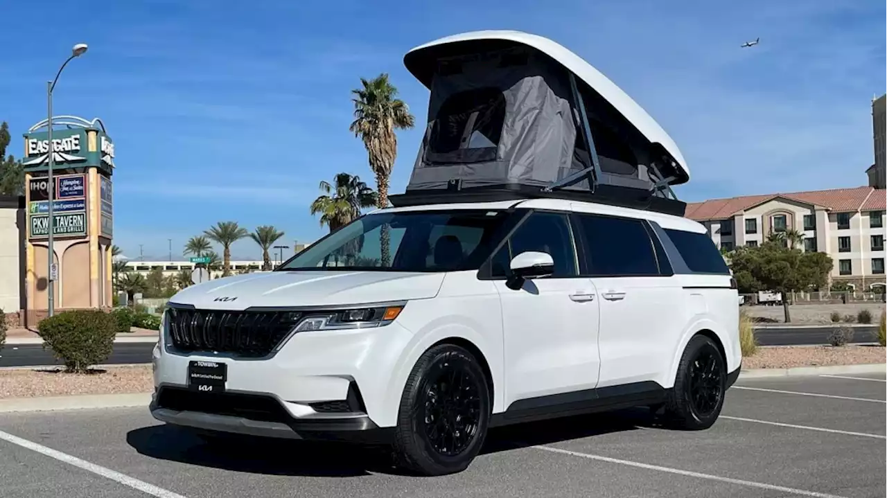 Kia Carnival rooftop pop-up tent turns minivan into sleek camper - Autoblog