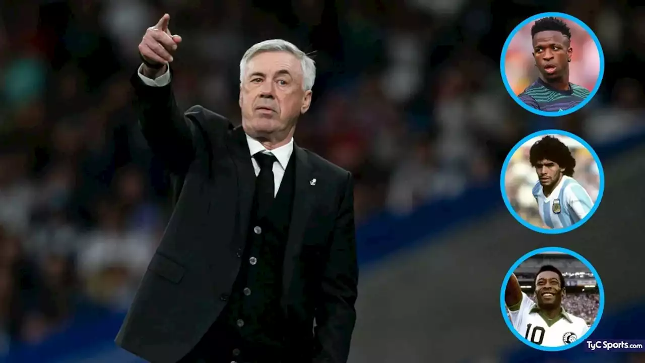 La particular comparación de Ancelotti de Vinicius con Maradona y Pele - TyC Sports