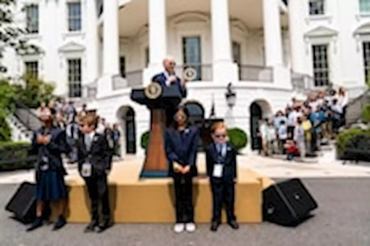 Biden takes lots of questions — not from White House reporters, but from children