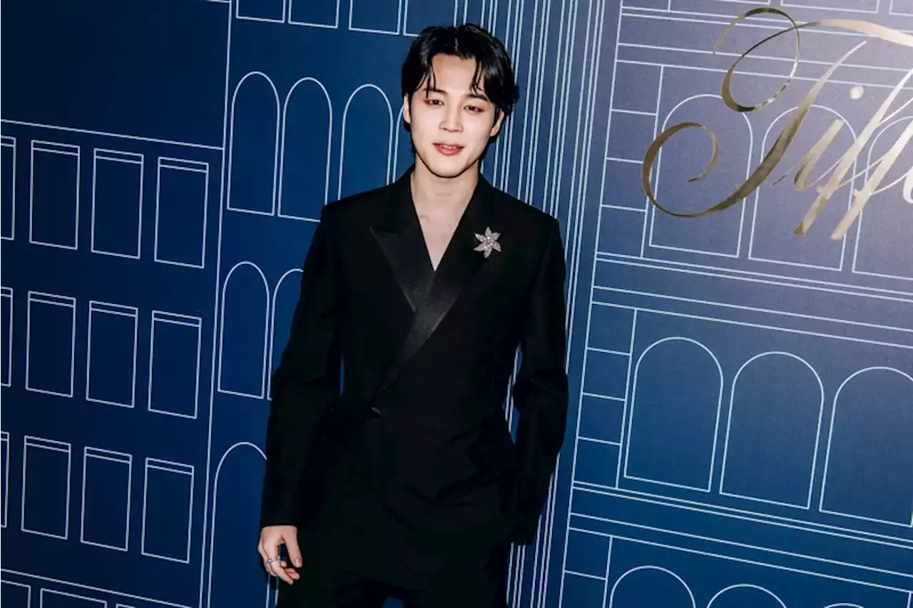 Jimin Suits Up in Dior With Dazzling Flower Brooch for Tiffany & Co.’s ...