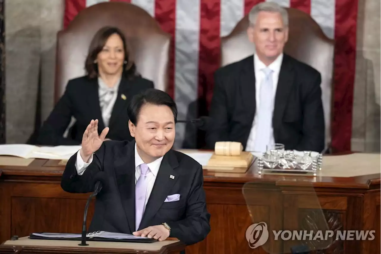 美하원의장 '尹연설, 동맹강화 역사적 걸음'…의원들 '동맹심화'(종합2보) | 연합뉴스