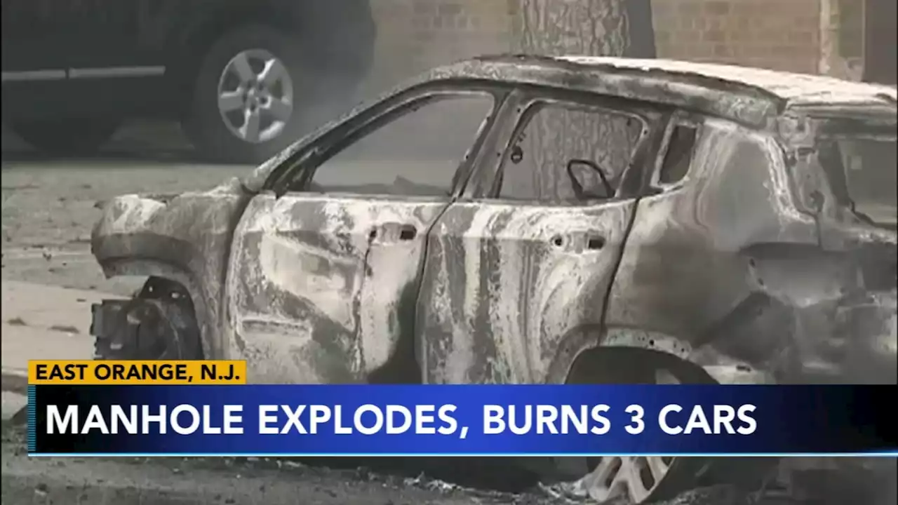 3 cars torched in New Jersey after manhole explosion; 1 police officer injured