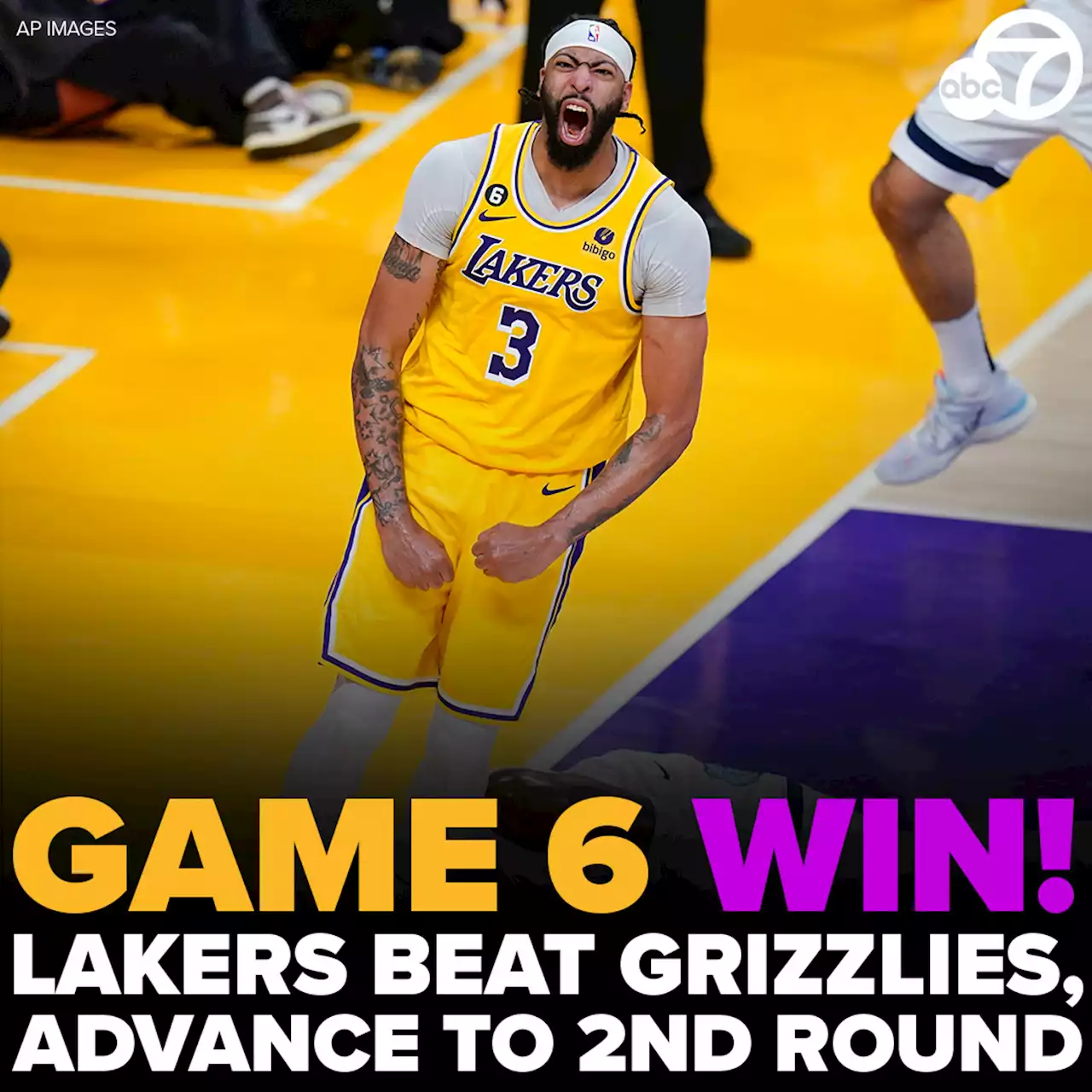 Lakers advance to 2nd round of playoffs after dominating win over Grizzlies in Game 6