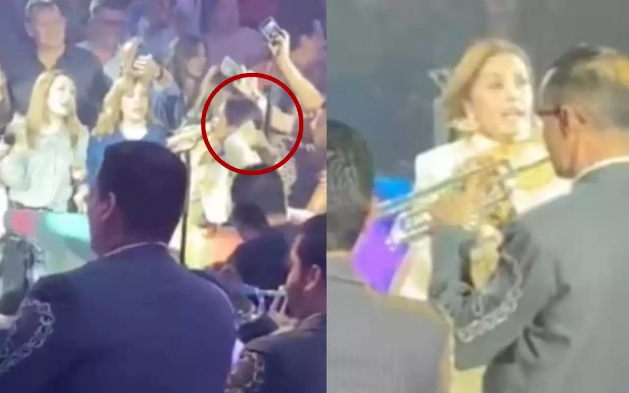 Video | Fan jala del cabello a Lucero en concierto; así reaccionó la cantante