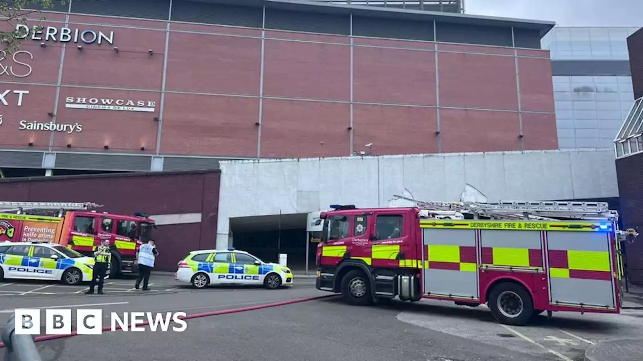 Derbion shopping centre evacuated after car fire