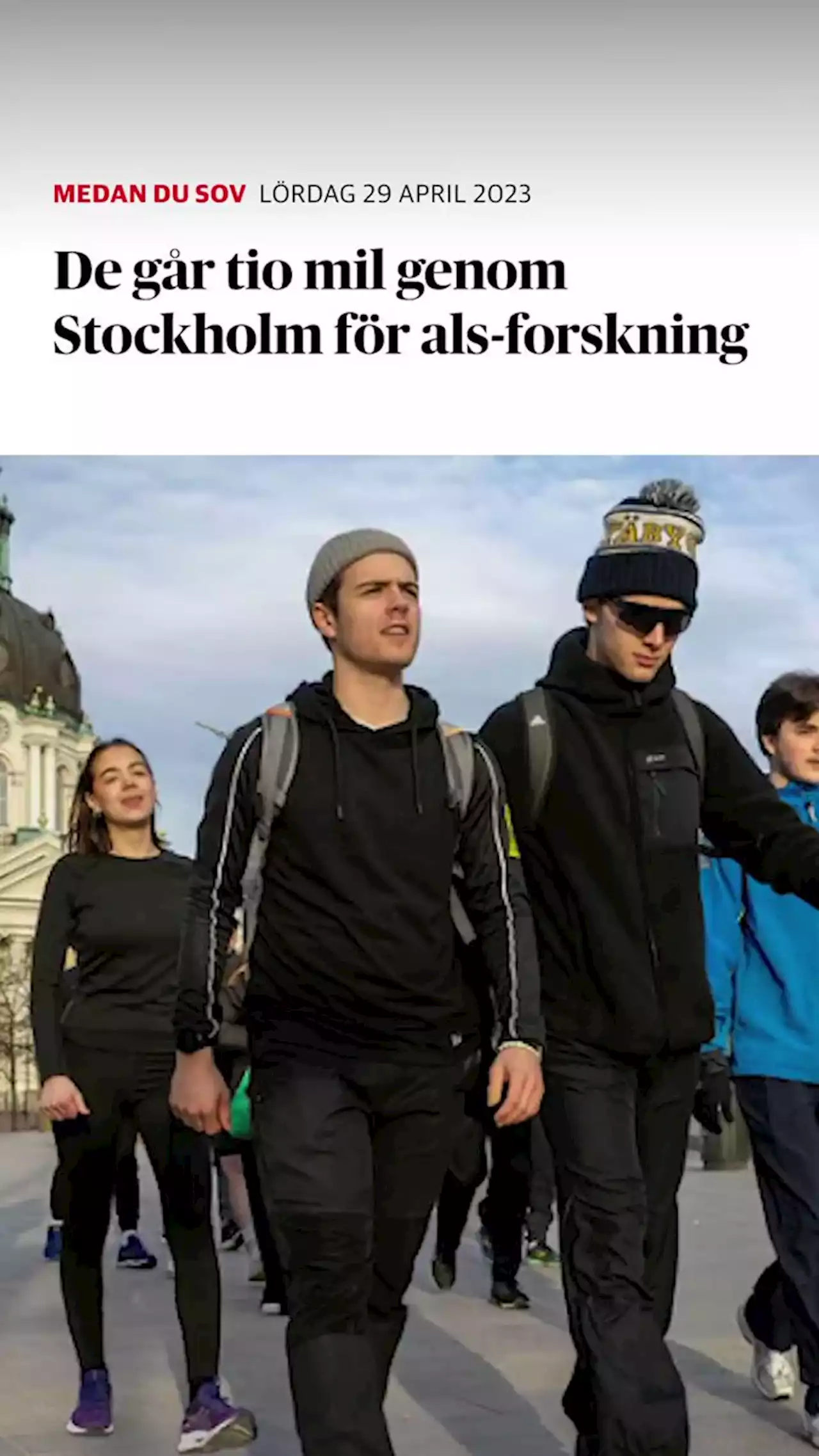 De går tio mil genom Stockholm för als-forskning