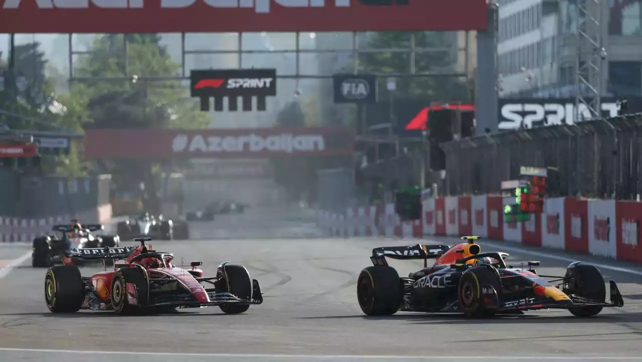 Formel 1 in Baku: Pérez gewinnt ersten Sprint der Saison, Tsunodas Reifen kullert über die Strecke