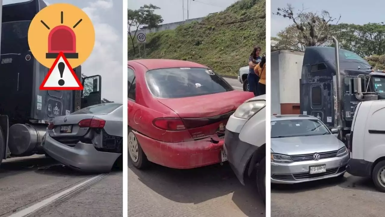 Cierran caseta de Fortín por carambola de 6 autos en autopista Córdoba-Orizaba