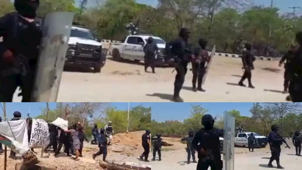 VIDEO: Marina y Guardia Nacional tumban campamento mixe en Corredor Transístmico