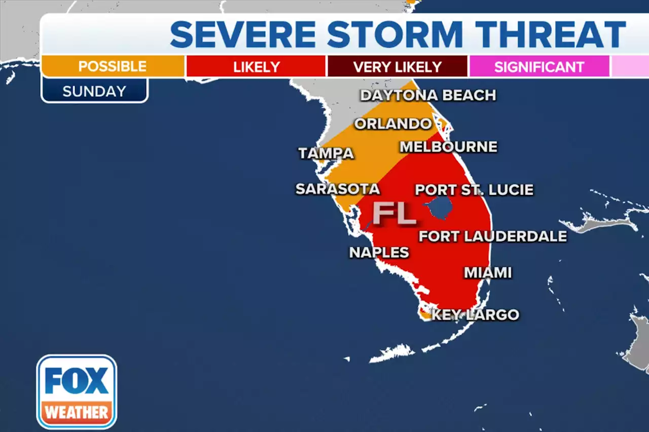 Double shot of severe weather likely across Florida, Southeast this weekend with large hail, tornadoes