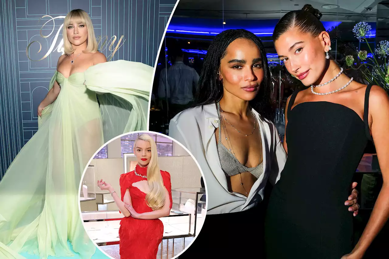 Zoe Kravitz, Hailey Bieber stun as stars celebrate Tiffany’s flagship reopening