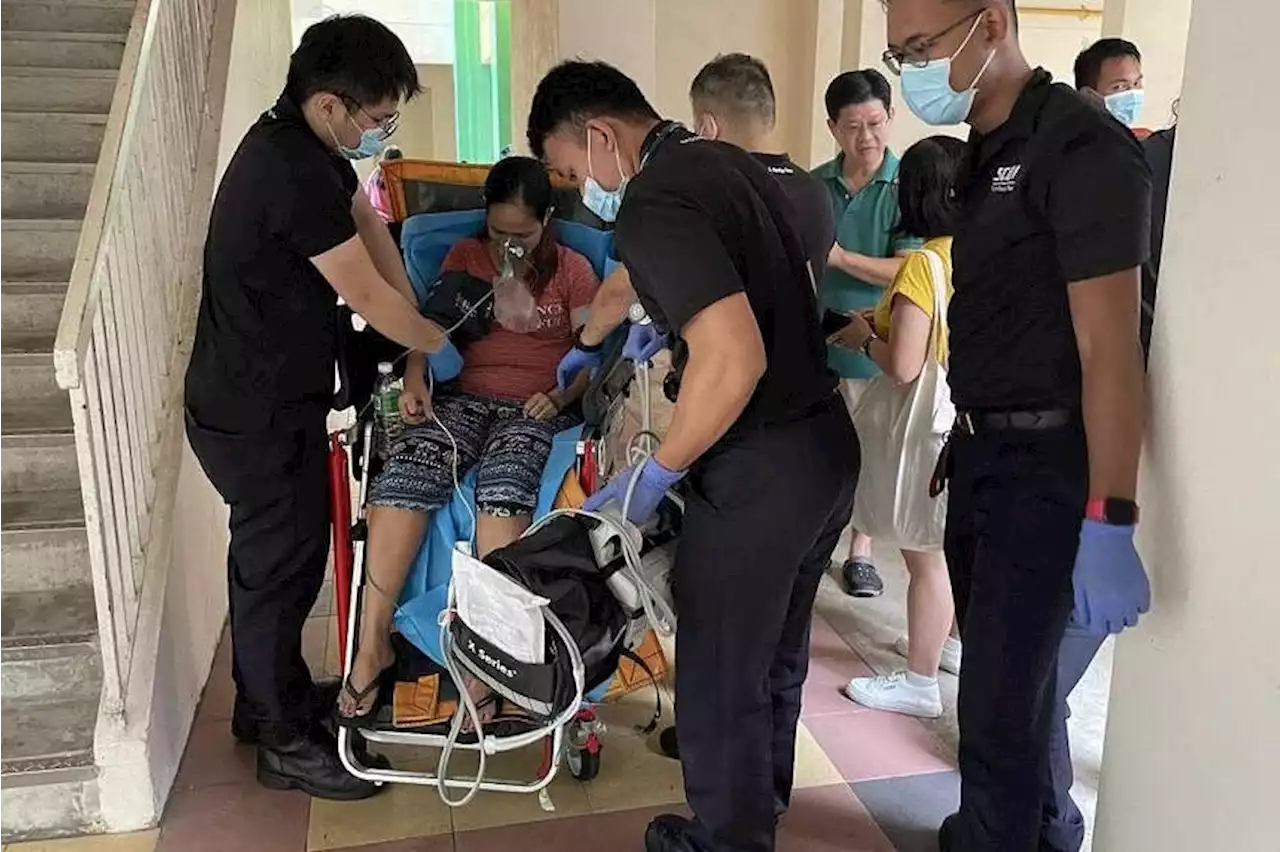 150 people evacuated after Sembawang flat catches fire, 1 person taken to hospital