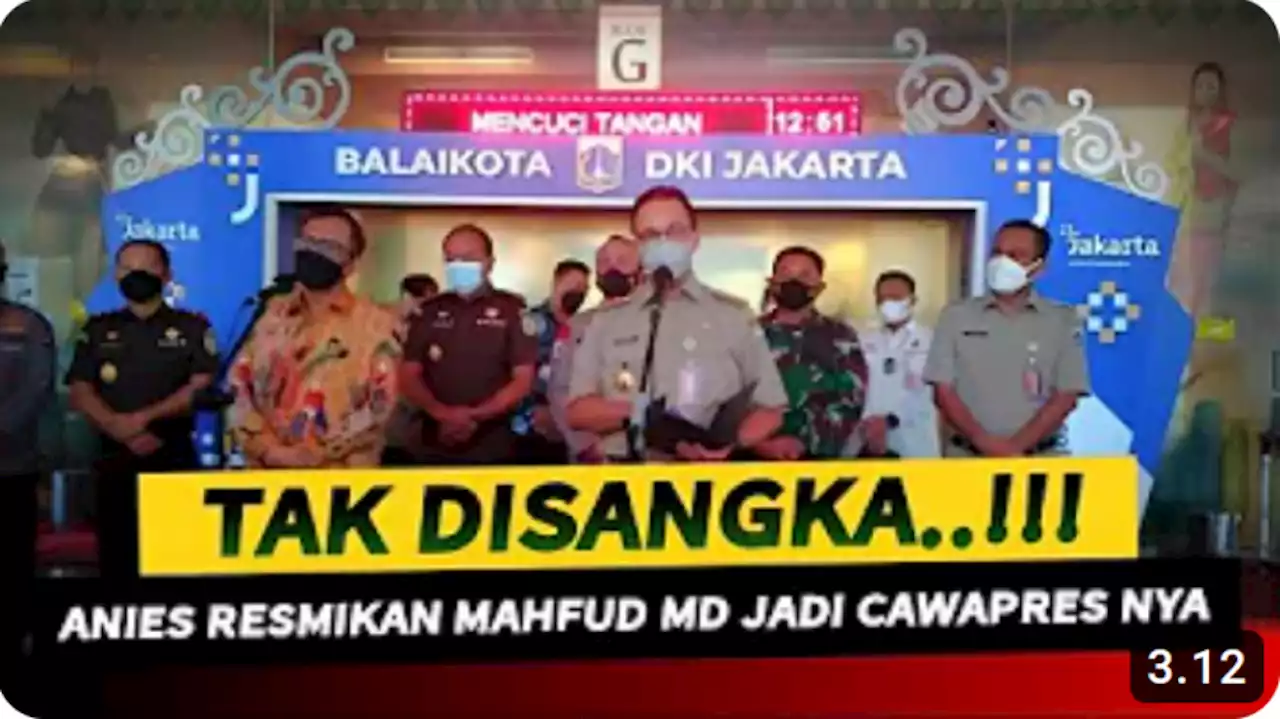 CEK FAKTA: Anies Baswedan Resmikan Mahfud MD Jadi Cawapres, Benarkah?