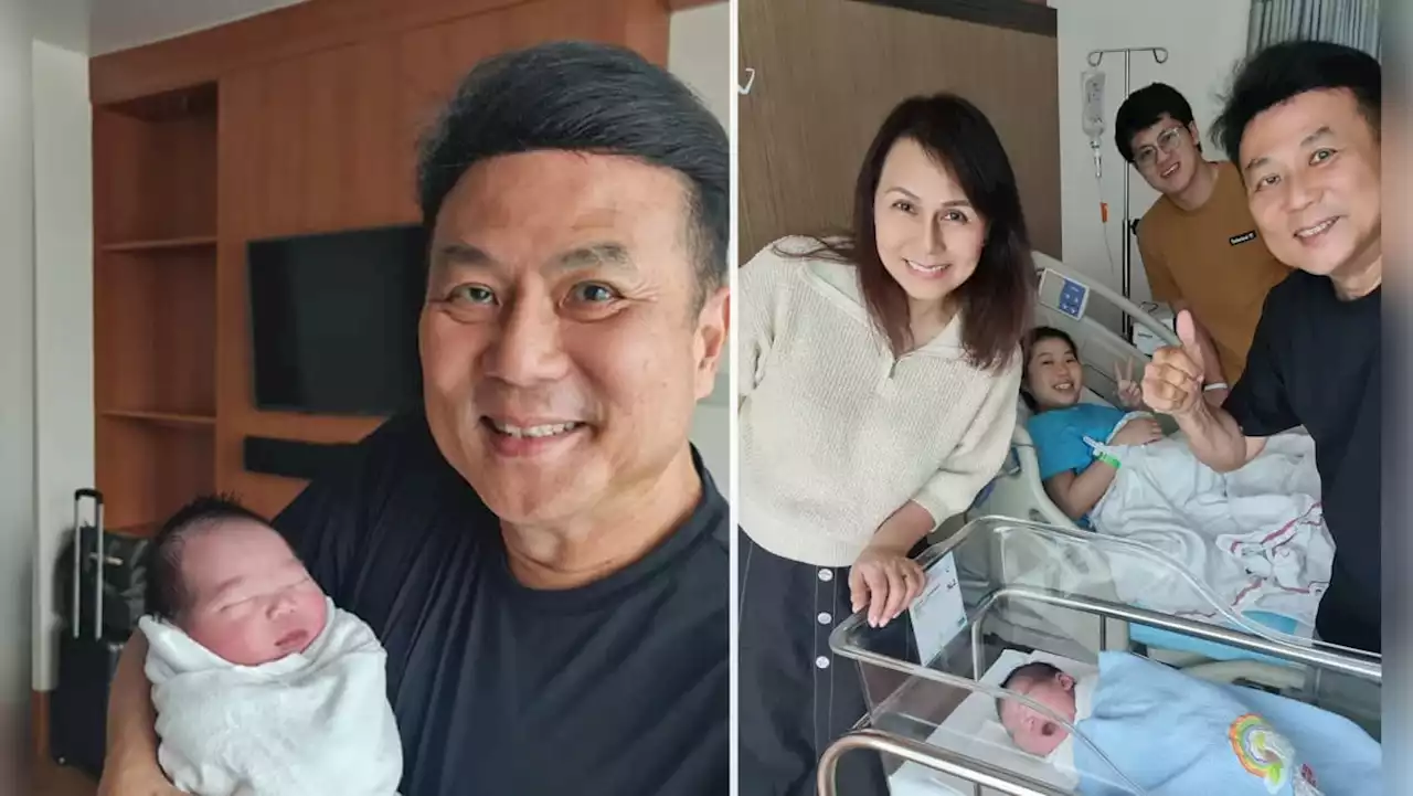 Jack Neo thrilled at arrival of 3rd grandson, spams Facebook with pics of the newborn