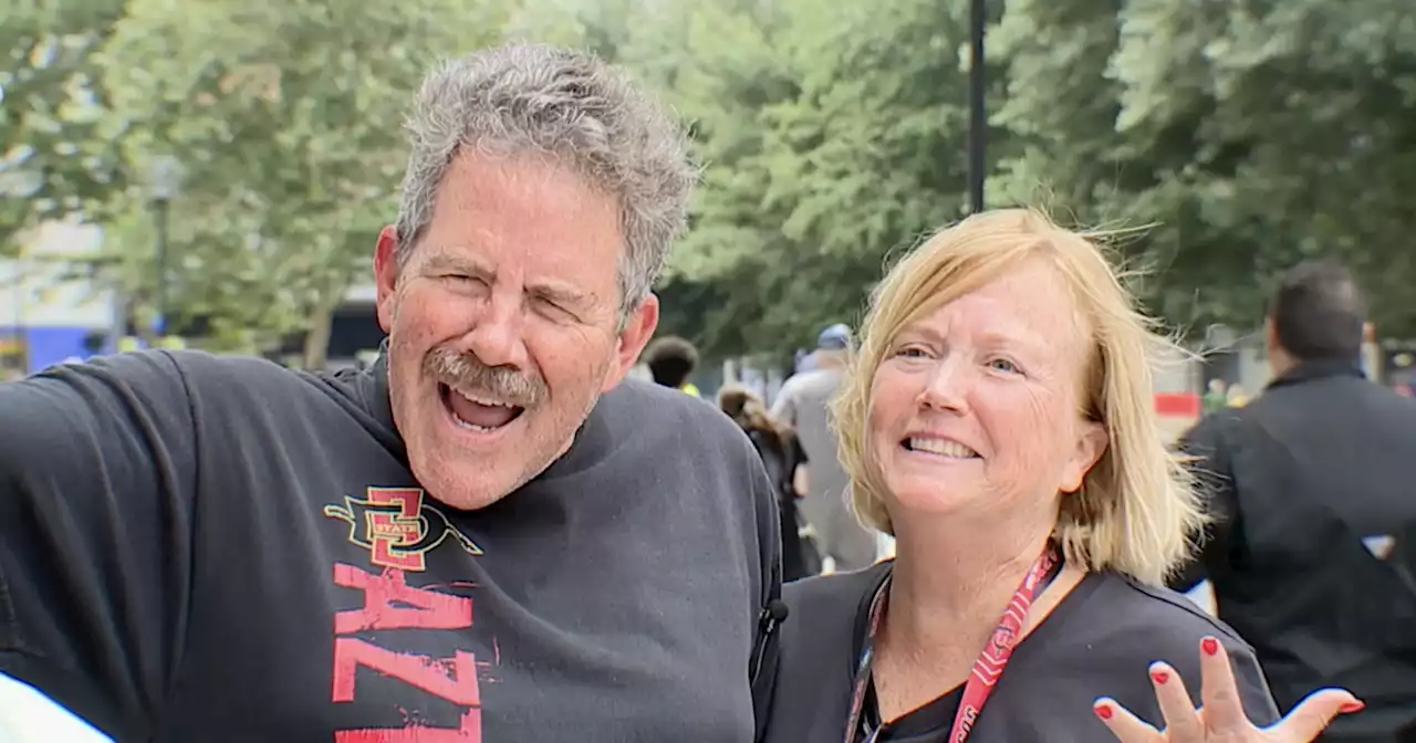 Aztecs enjoy Fan Fest in downtown Houston ahead of Championship game