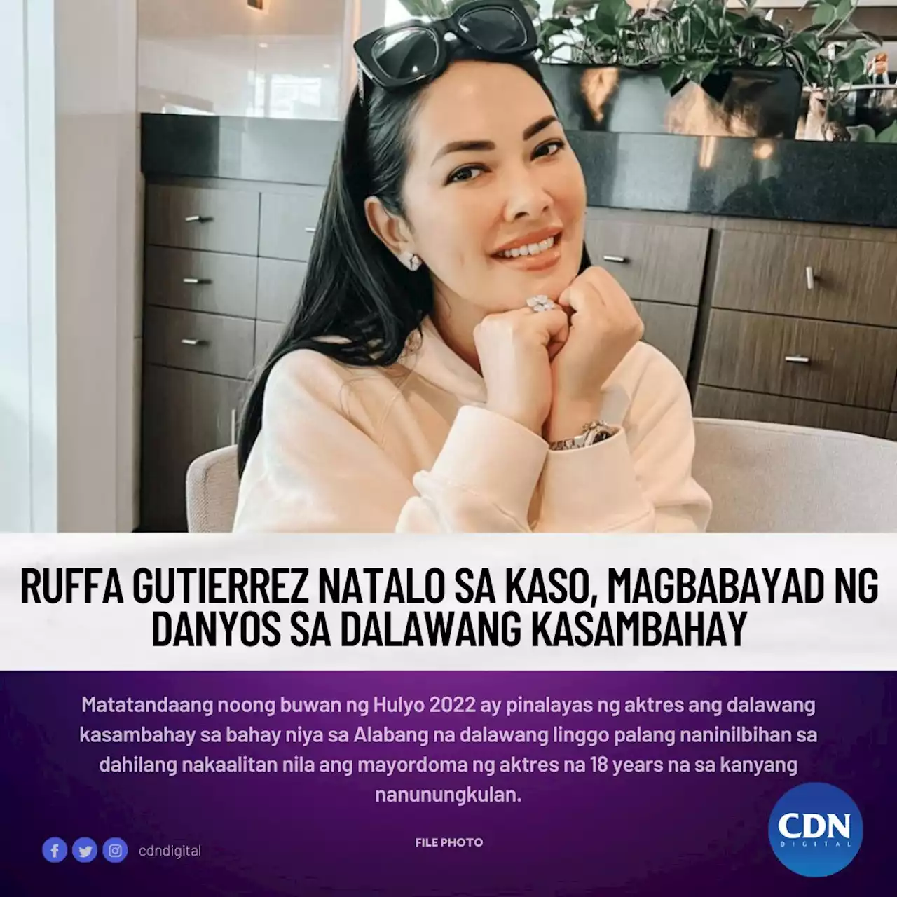 Ruffa Gutierrez natalo sa kaso, magbabayad ng danyos sa dalawang kasambahay