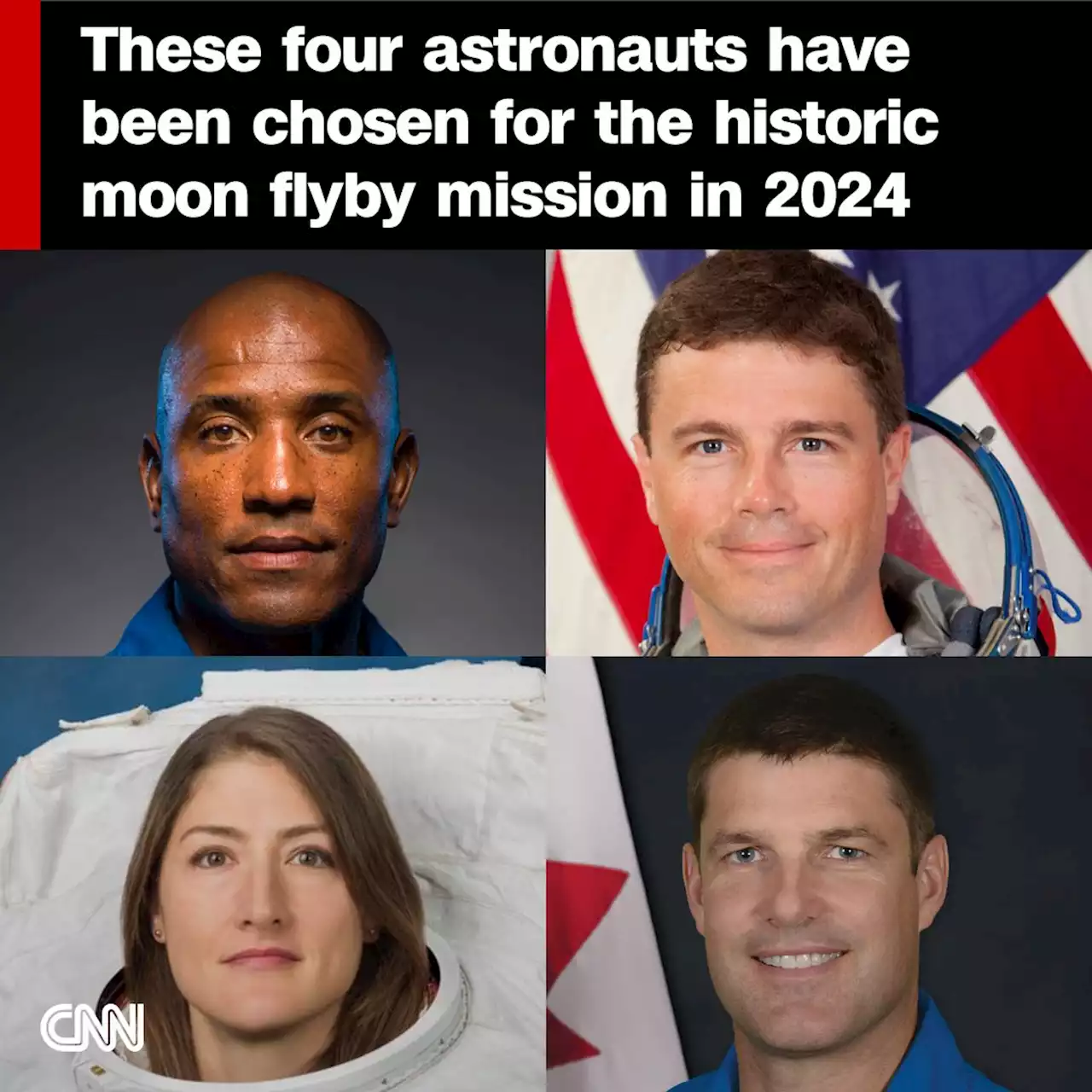 The four astronauts NASA picked for the first crewed moon mission in 50 years | CNN