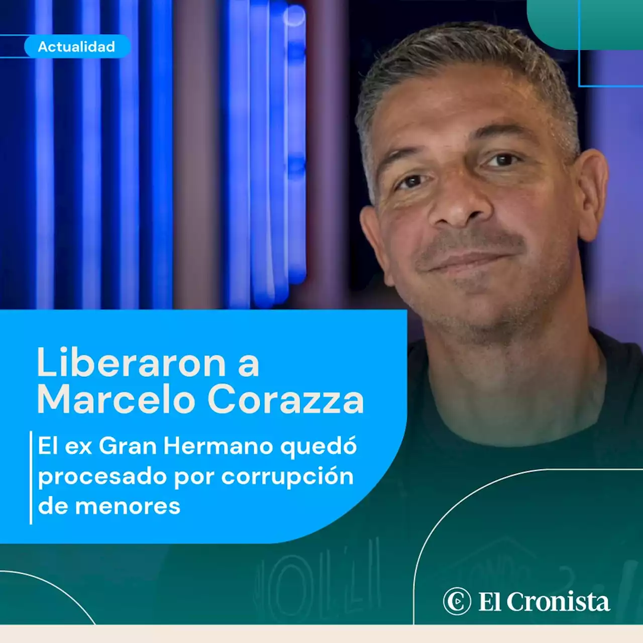 Liberaron a Marcelo Corazza y qued� procesado por corrupci�n de menores