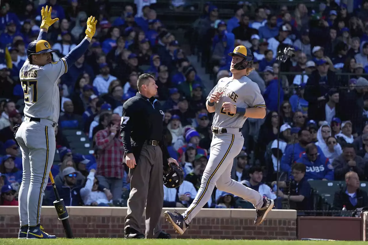 Brewers light up Cubs with 5-run sixth, hold on for 9-5 win