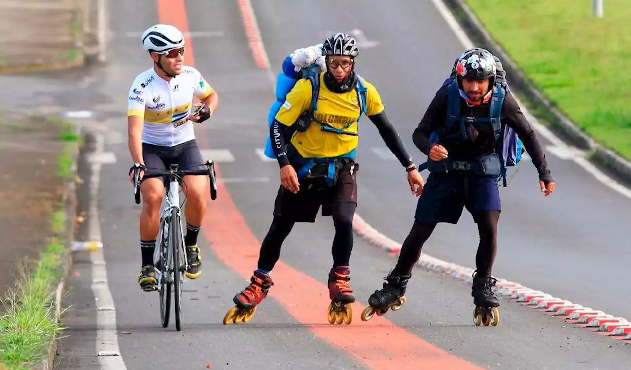 El paisa Anderson Zuluaga recorrió toda Suramérica en patines