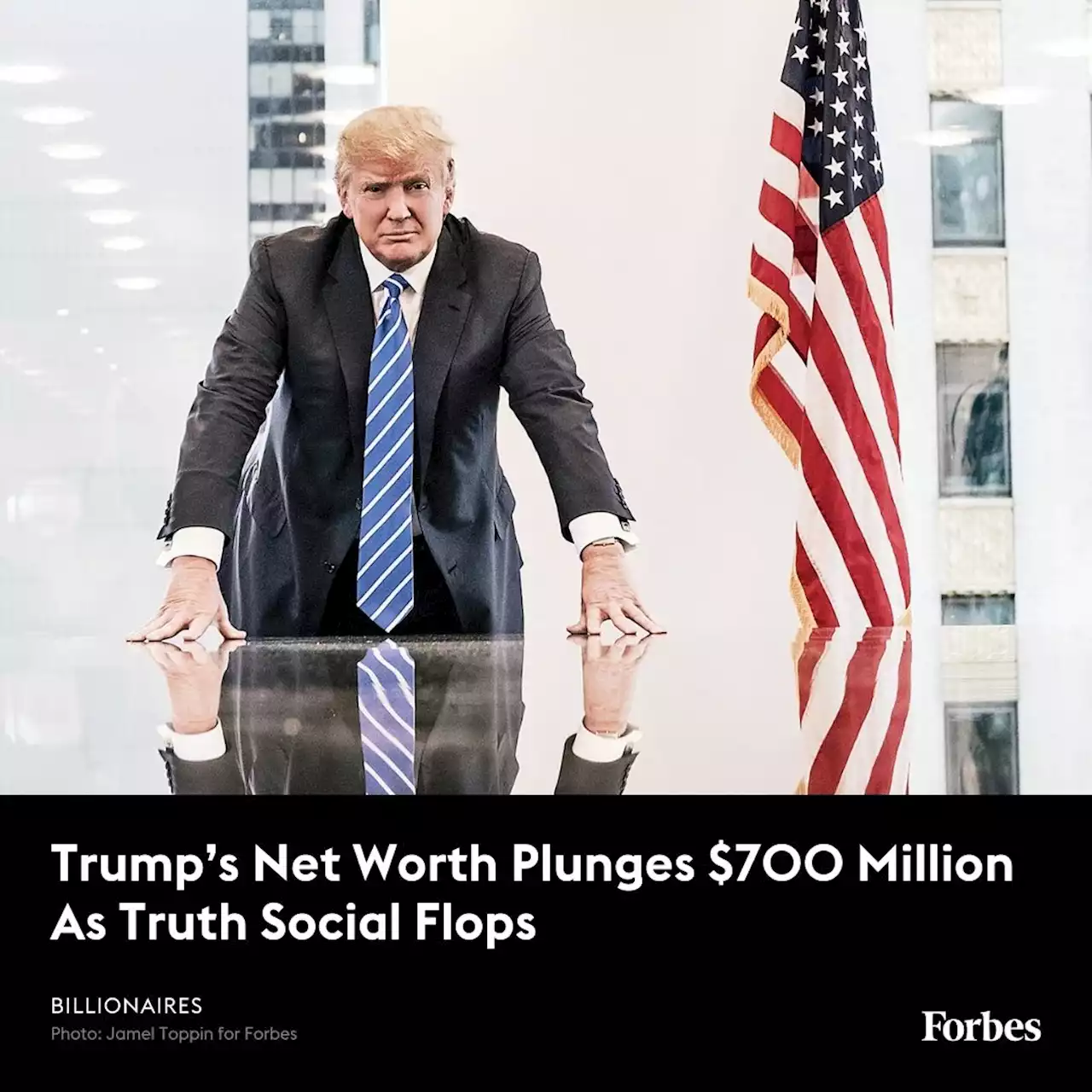 Trump’s Net Worth Plunges $700 Million As Truth Social Flops