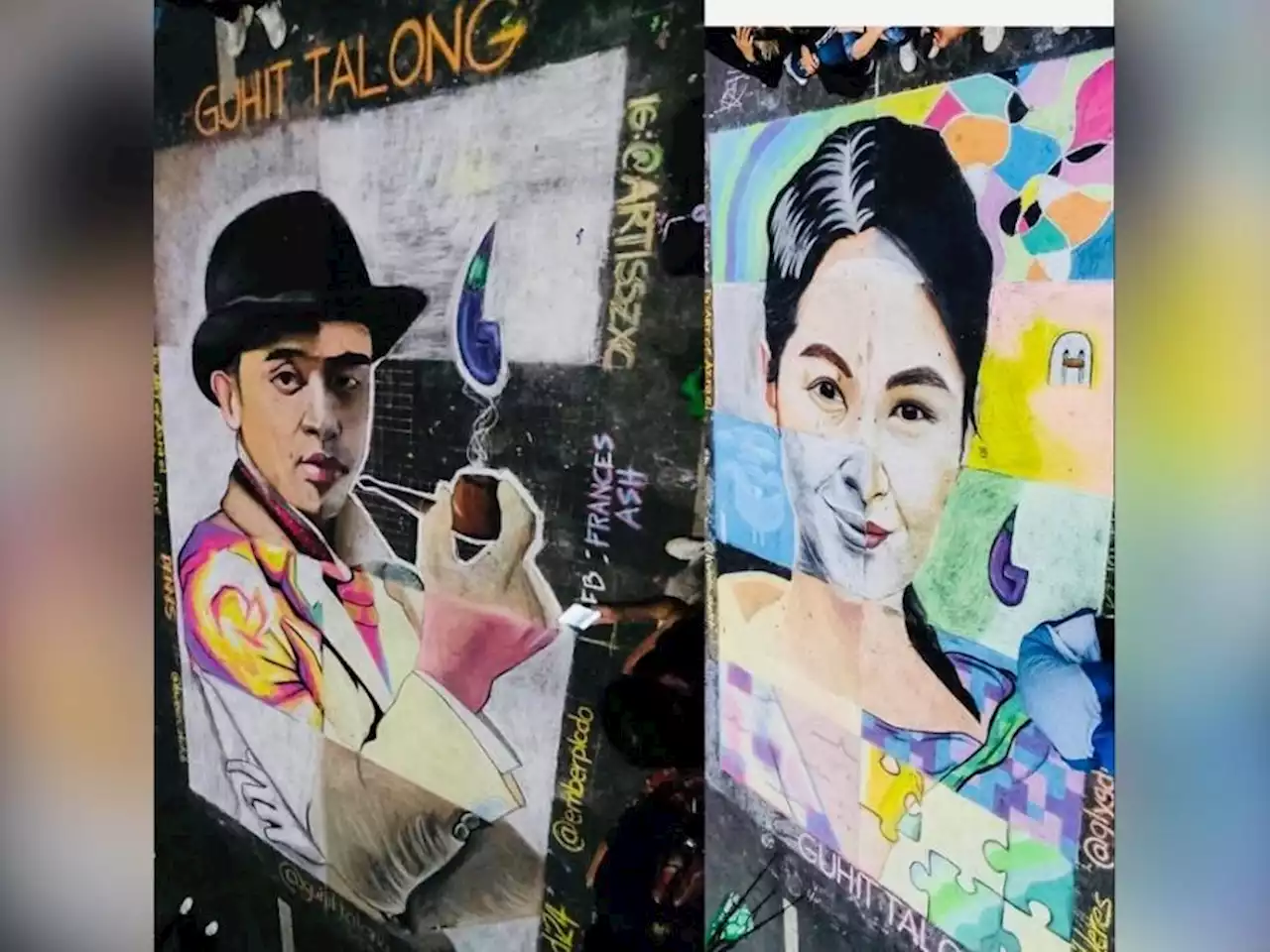 Barbie Forteza at David Licauco, tampok sa chalk art sa Baguio City