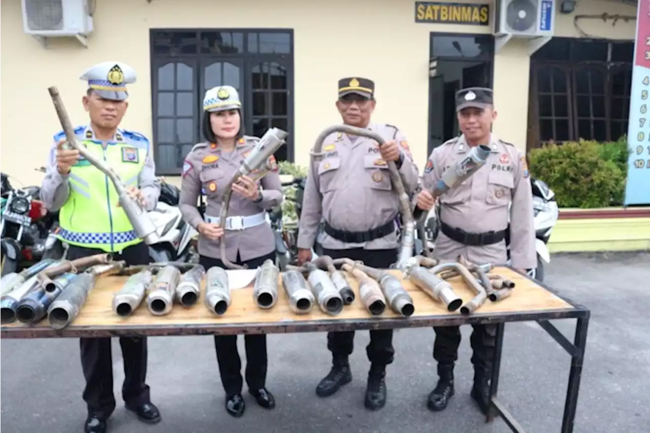 Sepekan, Satlantas Polres Tebingtinggi Amankan 36 Sepeda Motor Berknalpot Blong