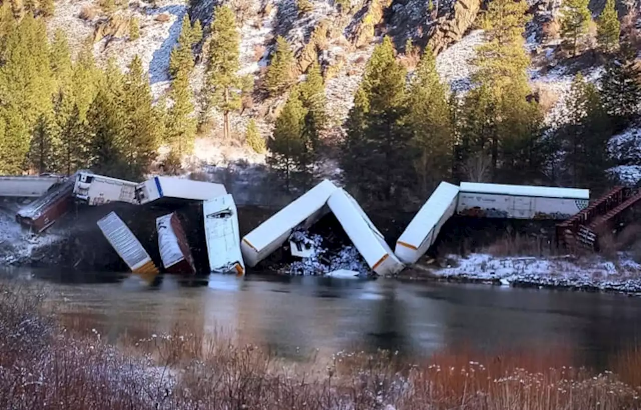 About 25 train cars derail in Montana, no injuries reported