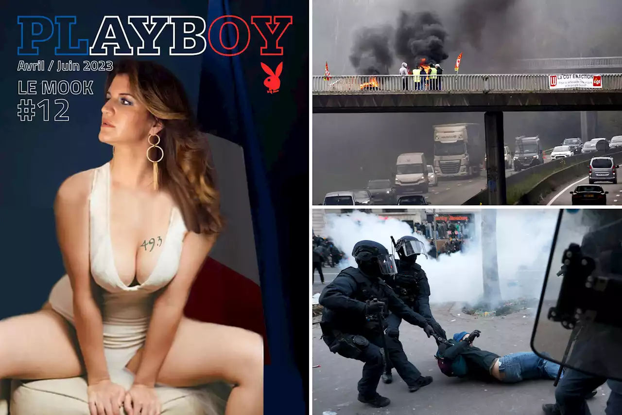 French pol blasted for ‘inappropriate’ Playboy cover as protests rage on