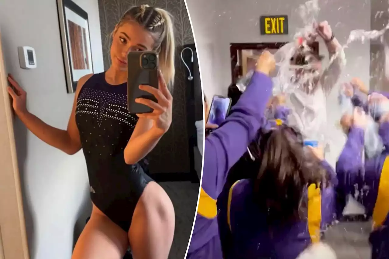 Olivia Dunne celebrates LSU’s huge weekend as gymnastics team advances to semifinals