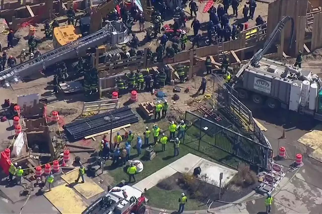 Two workers dead after falling into 30-foot trench, becoming trapped at JFK airport