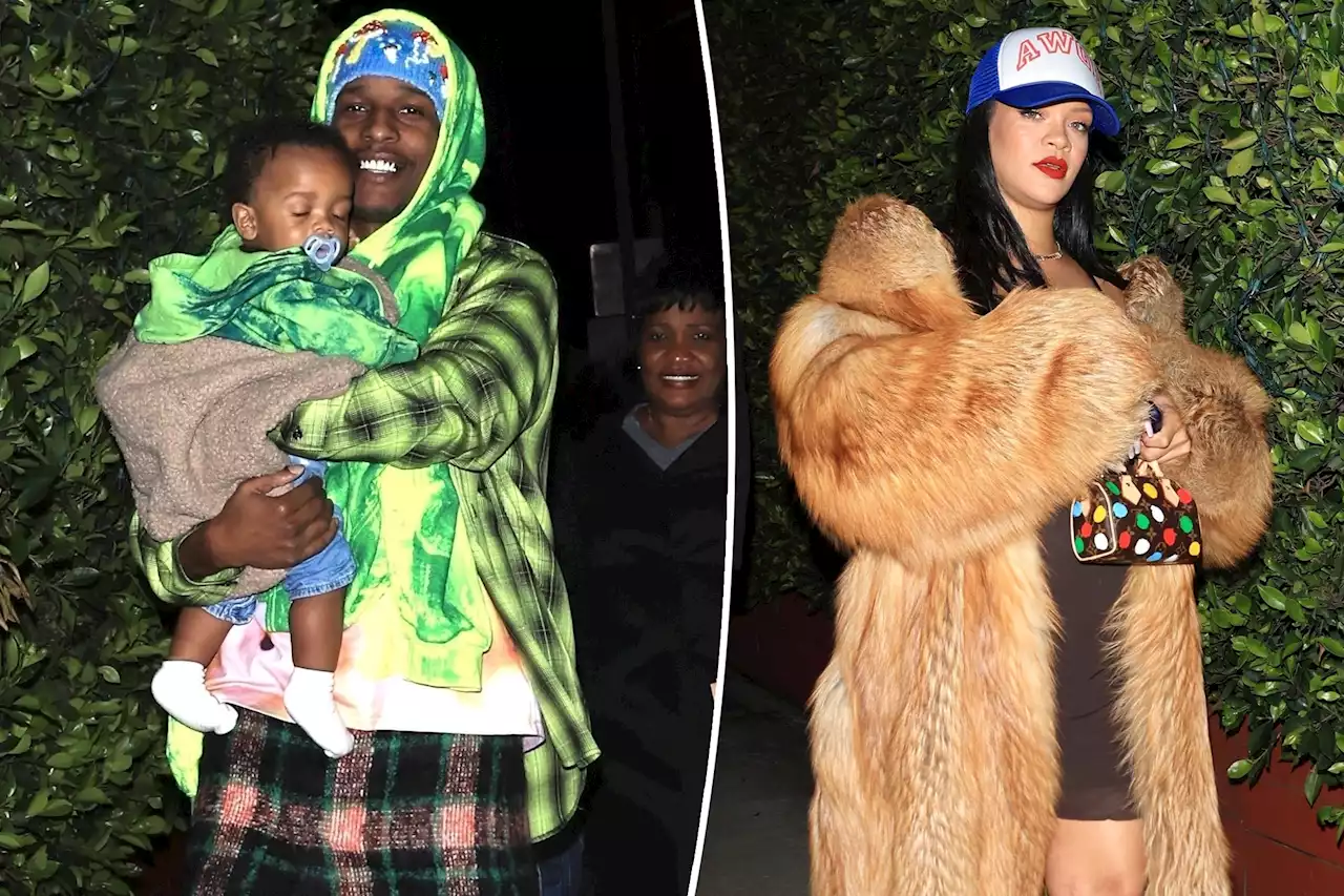 Rihanna, A$AP Rocky take son on dinner date ahead of baby No. 2’s arrival