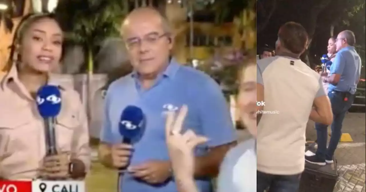 El incómodo momento vivido en Noticias Caracol por un extraño haciendo ruidos en vivo