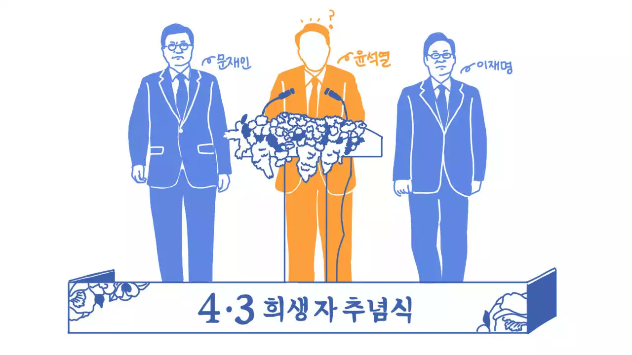 [스프] 제주 찾은 문재인 · 이재명…'4·3 추념일'에 야권 총출동