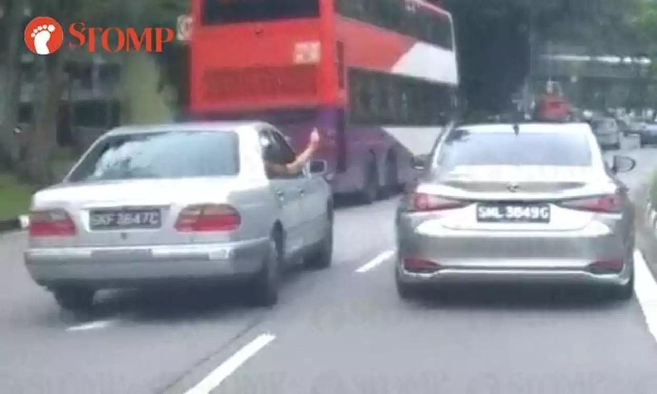 Motorist caught in middle of spat between Mercedes and Lexus at Delta Road?