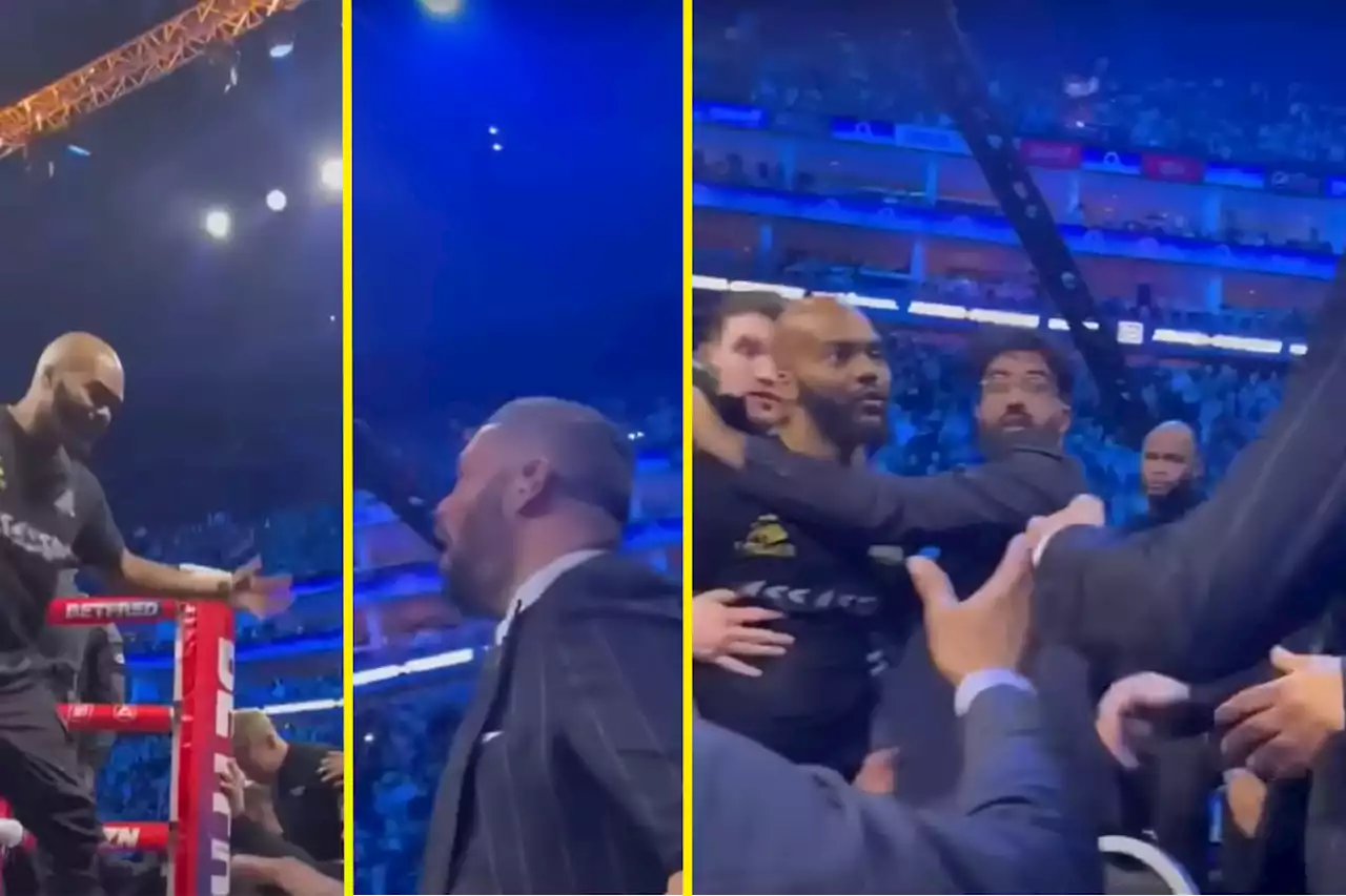 'Go on Tony, chin him' - Froch eggs on Bellew during ringside altercation at Joshua fight