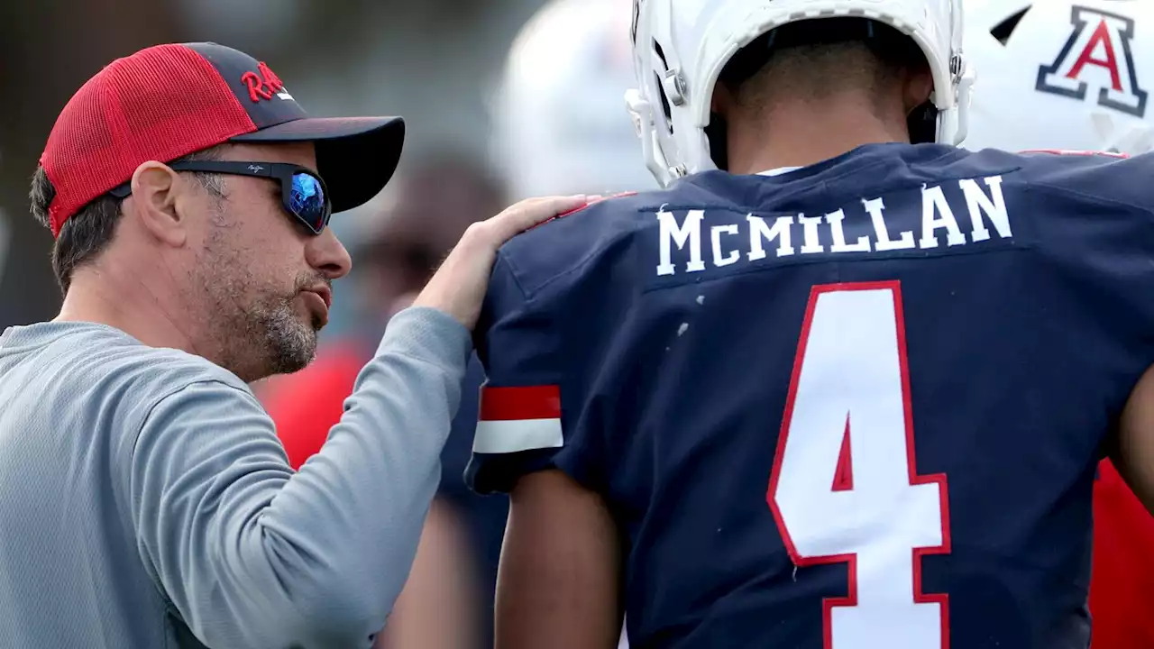 Arizona scrimmage highlights include Tetairoa McMillan's nifty grabs, Jayden de Laura's TD run