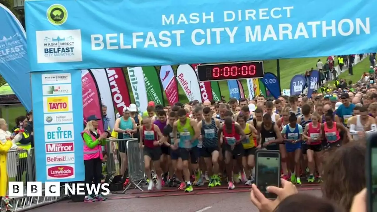 Belfast City Marathon: Thousands taking part in race