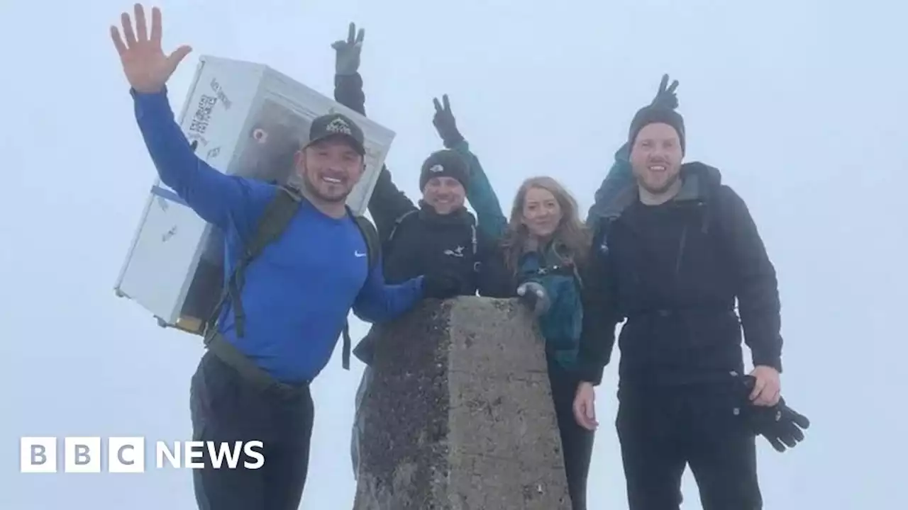 Stafford man completes three-peaks challenge carrying fridge