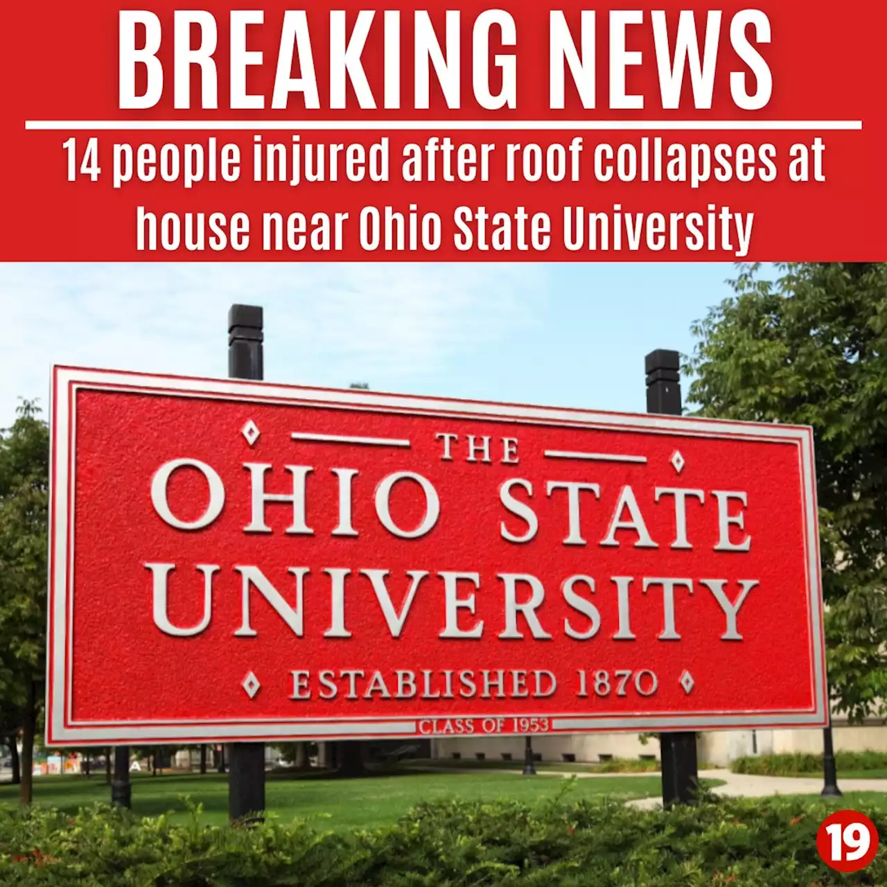 Roof collapse at house near Ohio State University injures 14