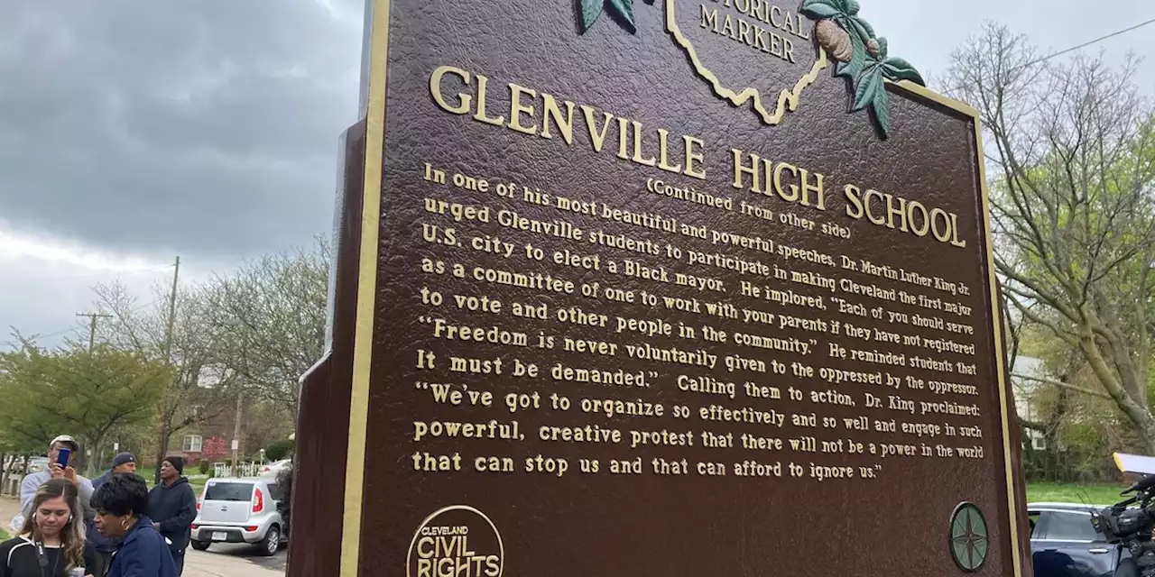 Ohio historical marker unveiled at Glenville H.S. to honor Dr. Martin Luther King Jr.